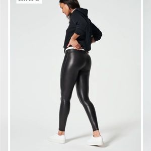 Spanx faux leather leggings size small